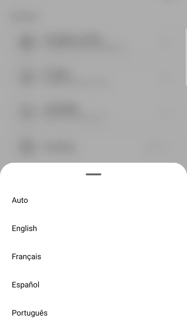 English, Español, Français, Português